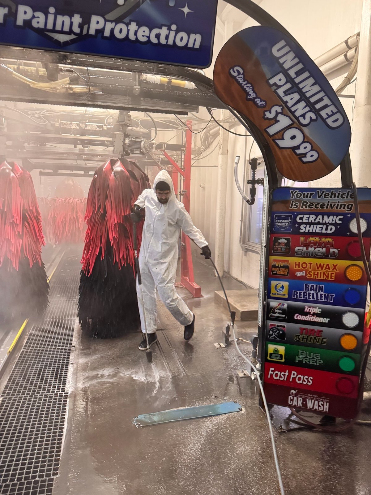 Commercial pressure washing job