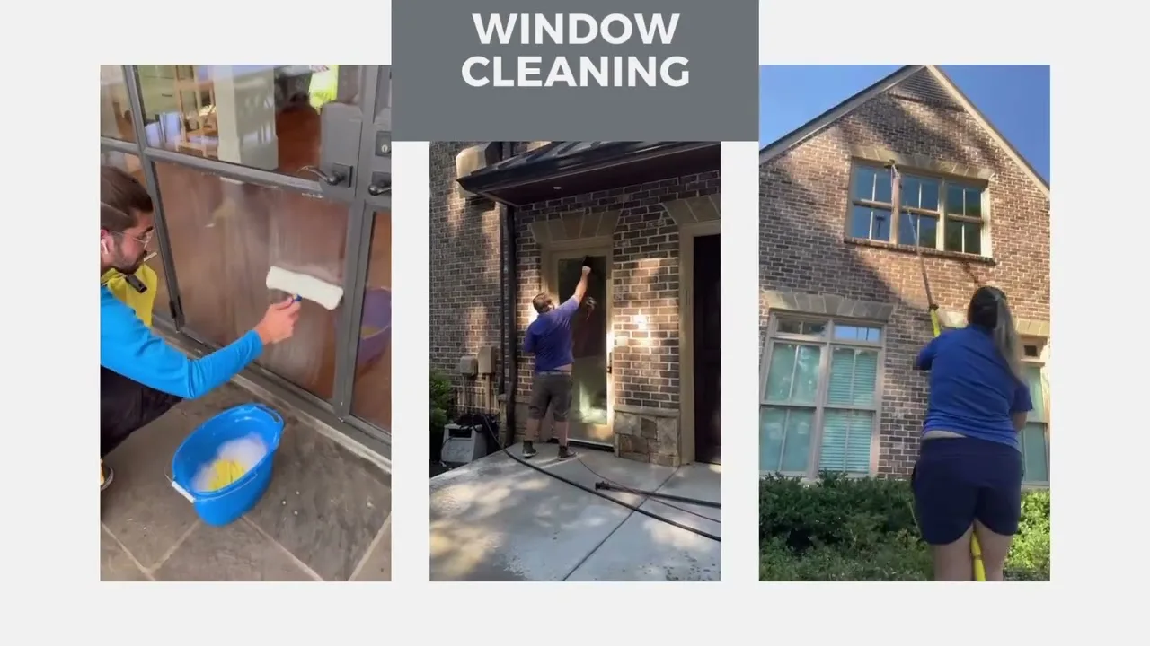 Sunshine Cleaning Service exterior cleaning before and after — metro Atlanta